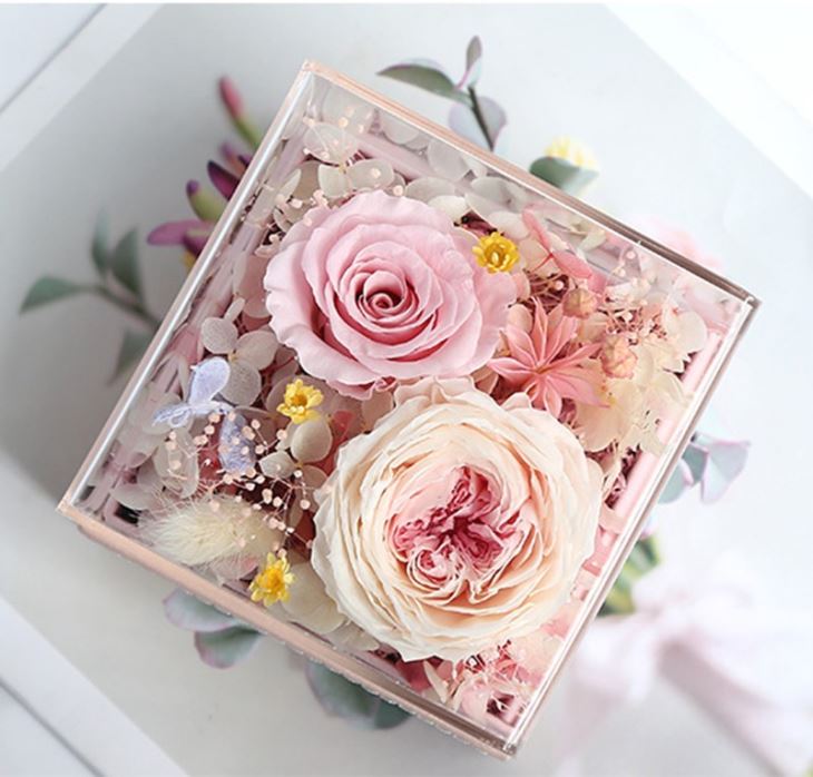 Acrylic Wedding Rose Flower Letter